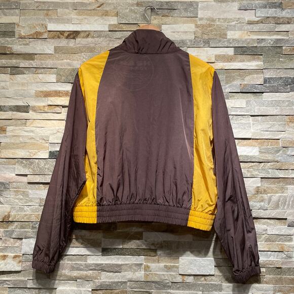 Rare Michael Jordan Flight Colorblock Nylon Track Jacket | Brown Yellow, M - Picture 5 of 10